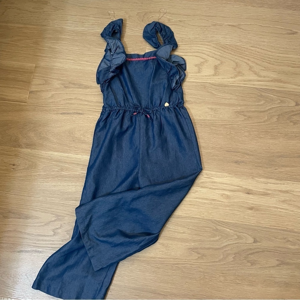 Vince Camuto kids Blue Ruffled Jumpsuit size 6X feminine dress up girly chic